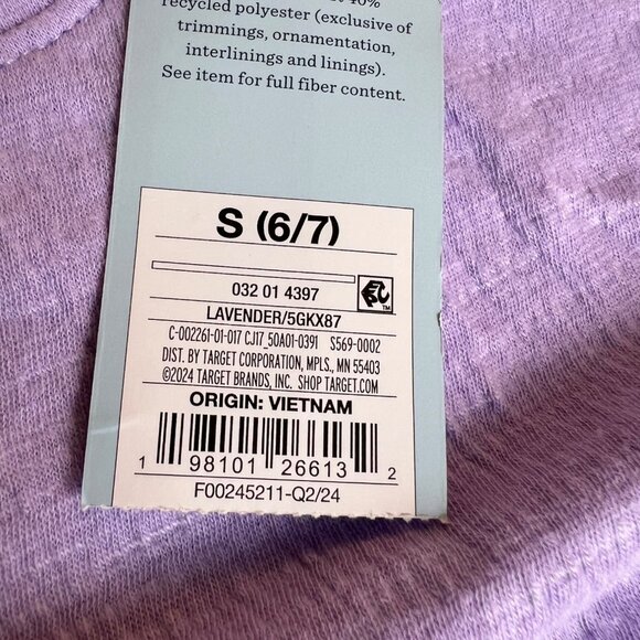 Cat & Jack Lavender Long Sleeve Flutter - Picture 8 of 10